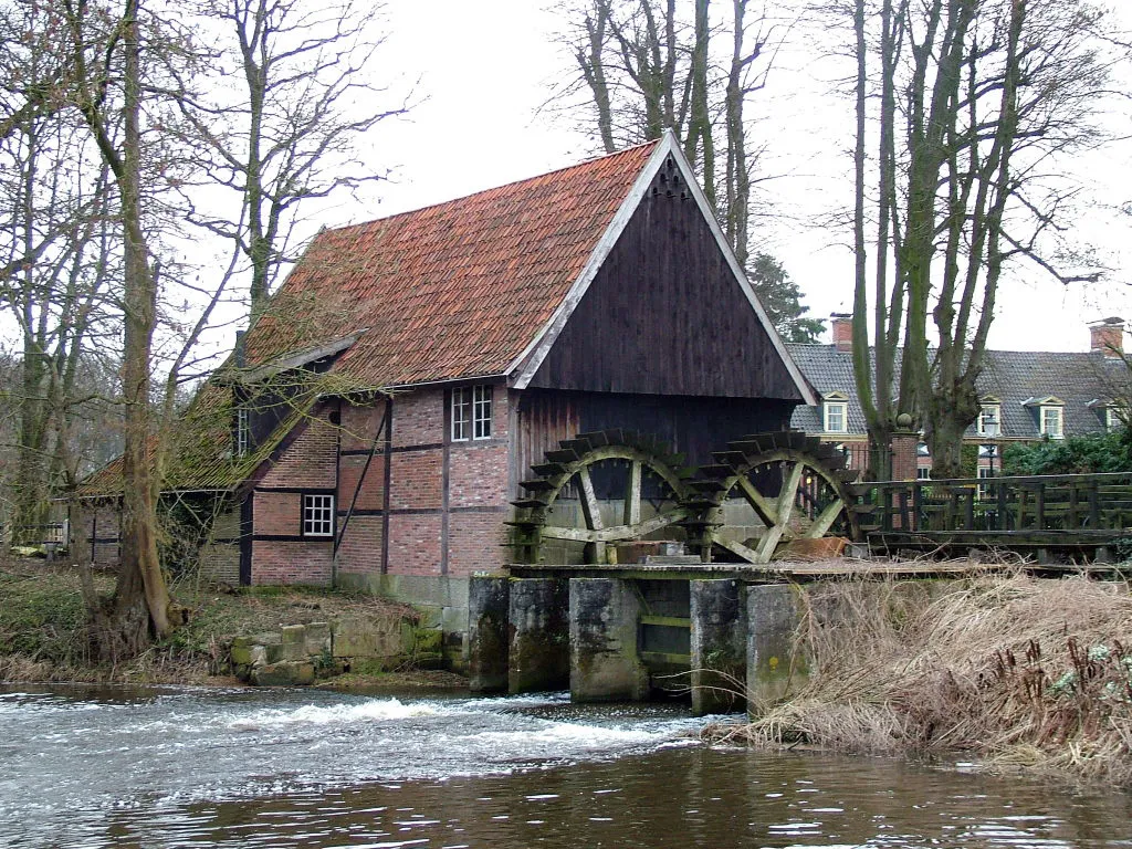 1The watermill in Lage(Dinkel), County of Bentheim, Germany on March 30, 2006