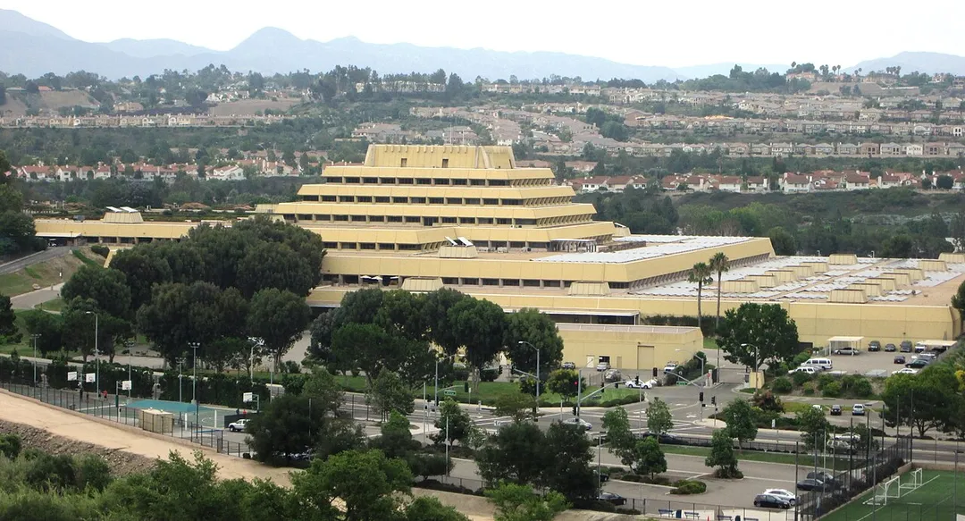 The Chet Holifield Federal Building, colloquially known as "the Ziggurat Building", is a United States government building at 24000 Avila Road in Laguna Niguel, California built between 1968 and 1971, originally for Rockwell International, and designed by William Pereira. It is managed by the General Services Administration.