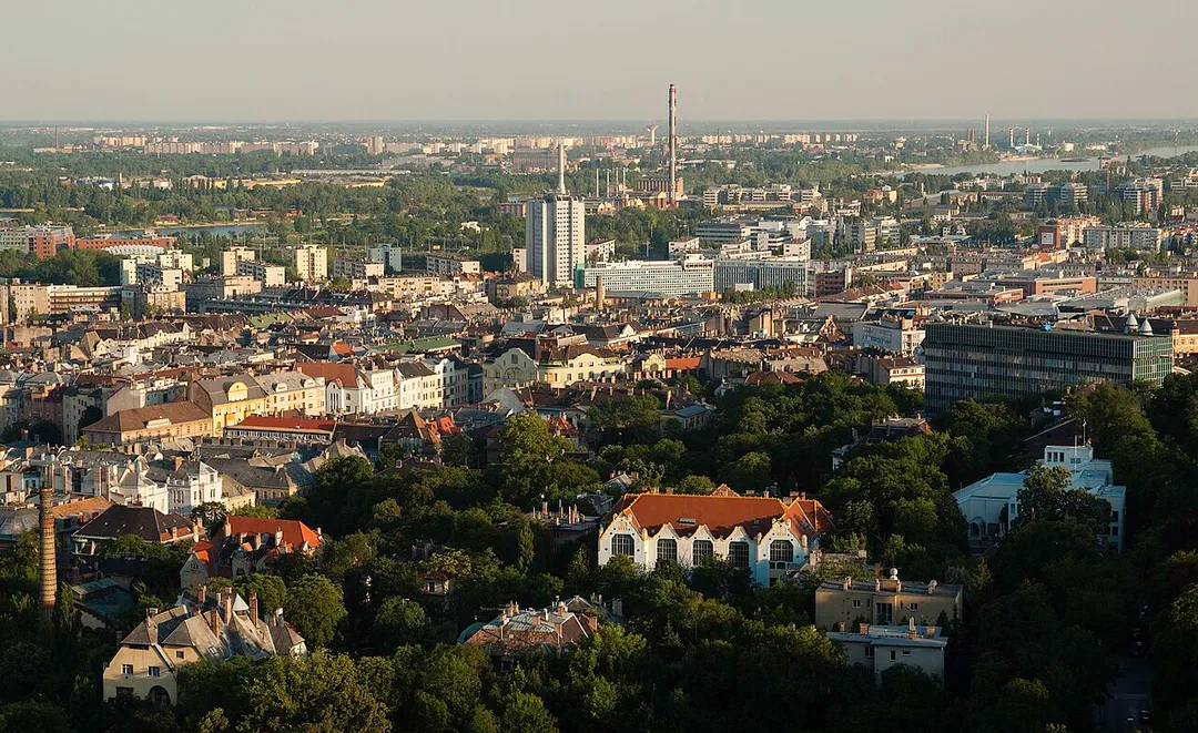 The district of Lágymányos in Budapest, Hungary.