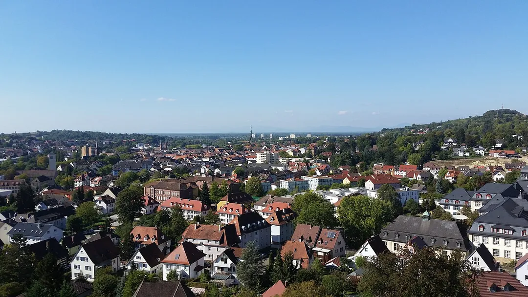 City of Lahr (Black Forest) as seen from the hospital