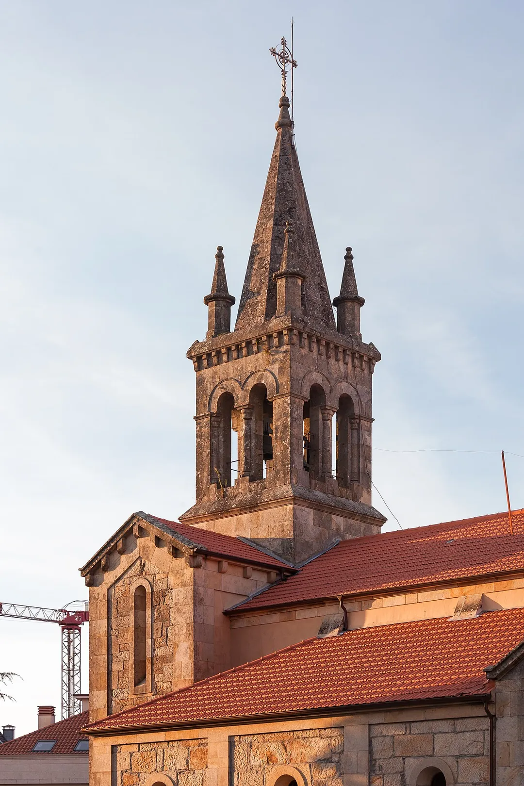 Bell tower of the church of Lalín, Galicia (Spain).