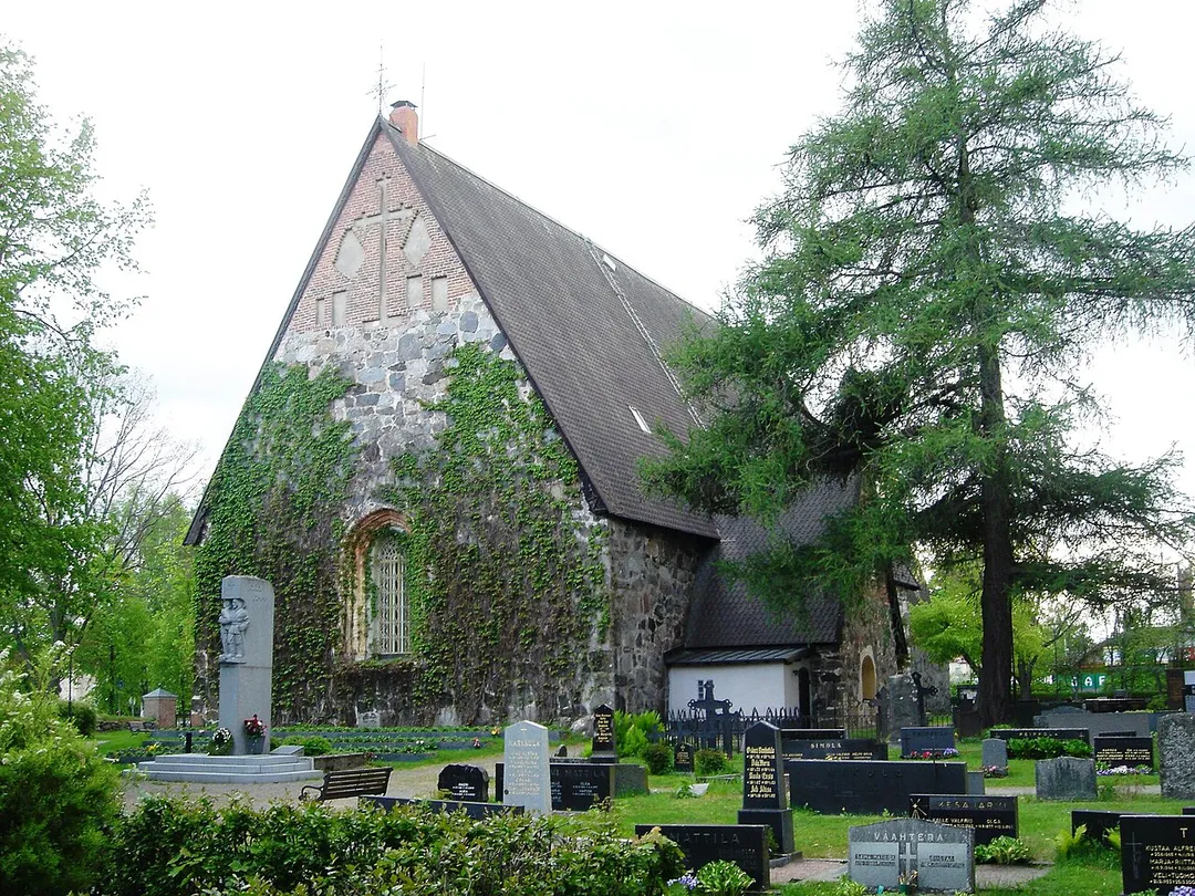 Medieval Lammi Church in Hämeenlinna, Finland, was built between 1490 and 1510 and was dedicated to St. Catherine of Alexandria.