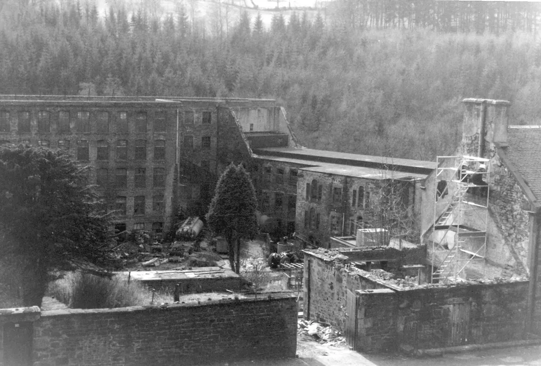 Dereliction at New Lanark in 1983.