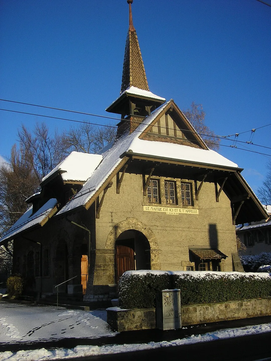 Chapelle protestante du Petit-Lancy, commune de Lancy, à Genève