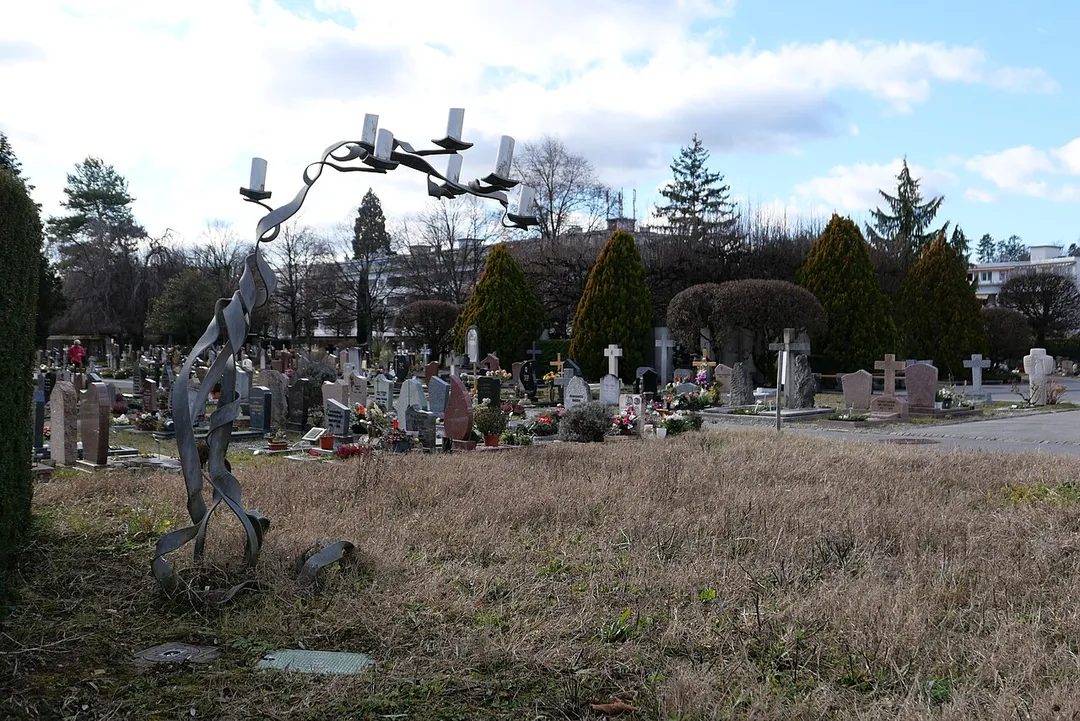 The cemetery of the municipality of Lancy in the canton of Geneva, Switzerland. The graveyard was established in 1832.