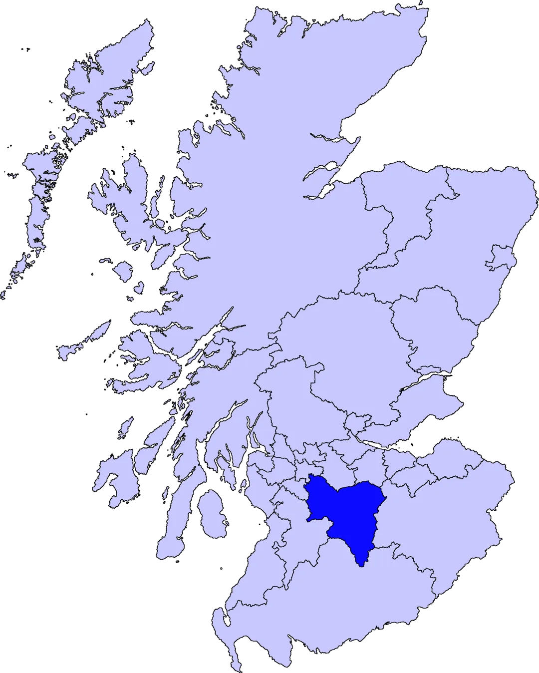 map of South Lanarkshire
