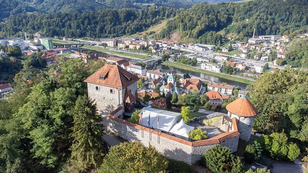 View of Laško, Slovenia, from above the Tabor Castle