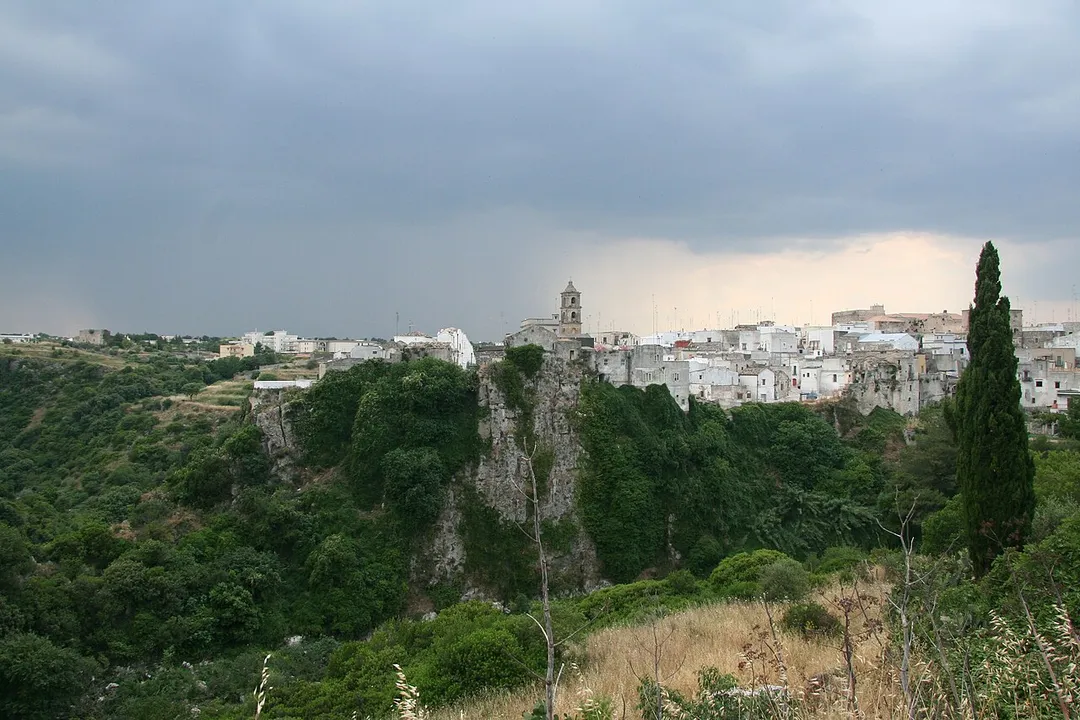 The Village of Laterza, Apulia, Italy, view from North-East