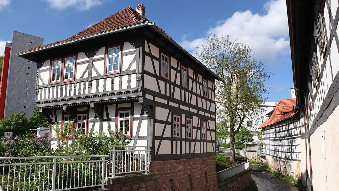 Altes Malzhaus mit Lauter in Suhl