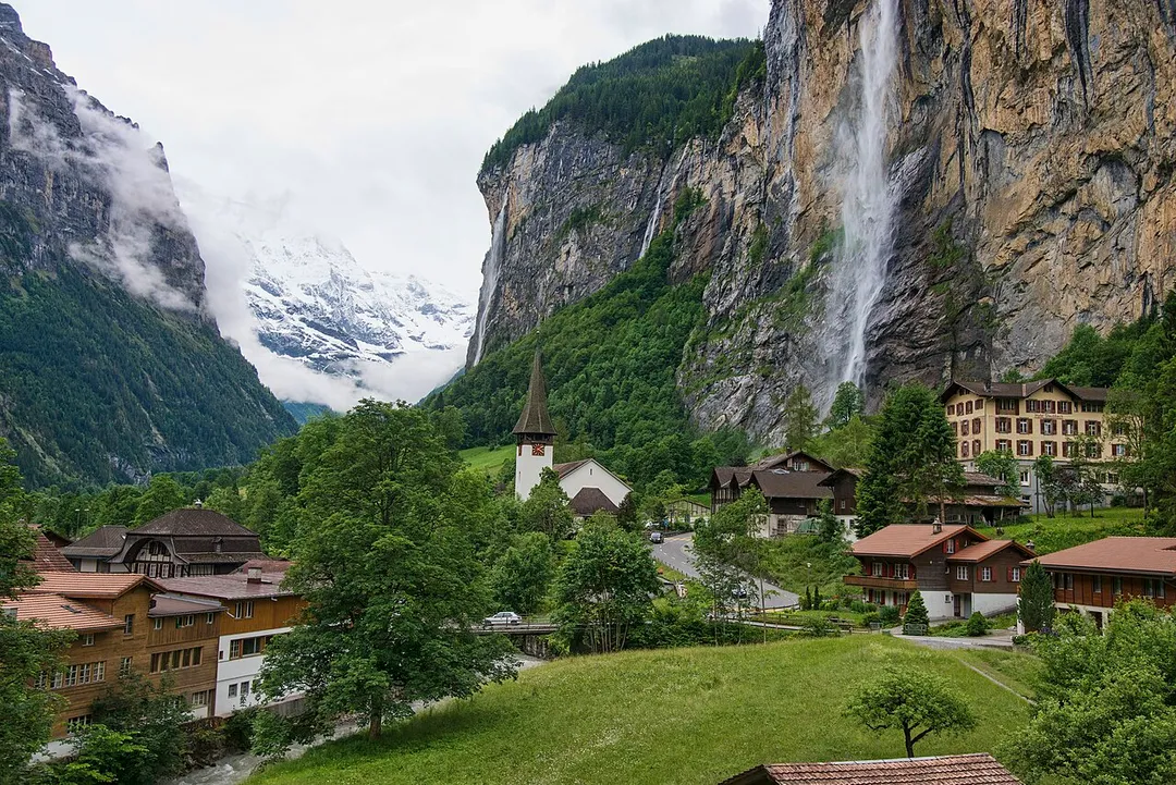Lauterbrunnen Valley and Staubbach Falls, Switzerland, 2012