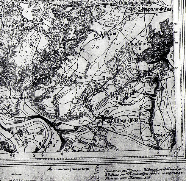 Map of a Vilnius area