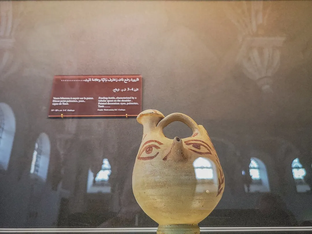 Baby bottle from Carthage exhibited in Bardo National Museum in Tunisia