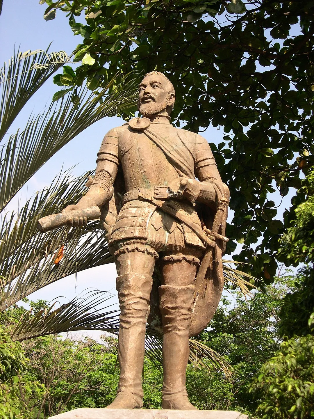 A statue of Miguel López de Legazpi (just outside of Fort San Pedro, Cebu City) the Spanish conquistador, who led Spain while they conquered the Philippines