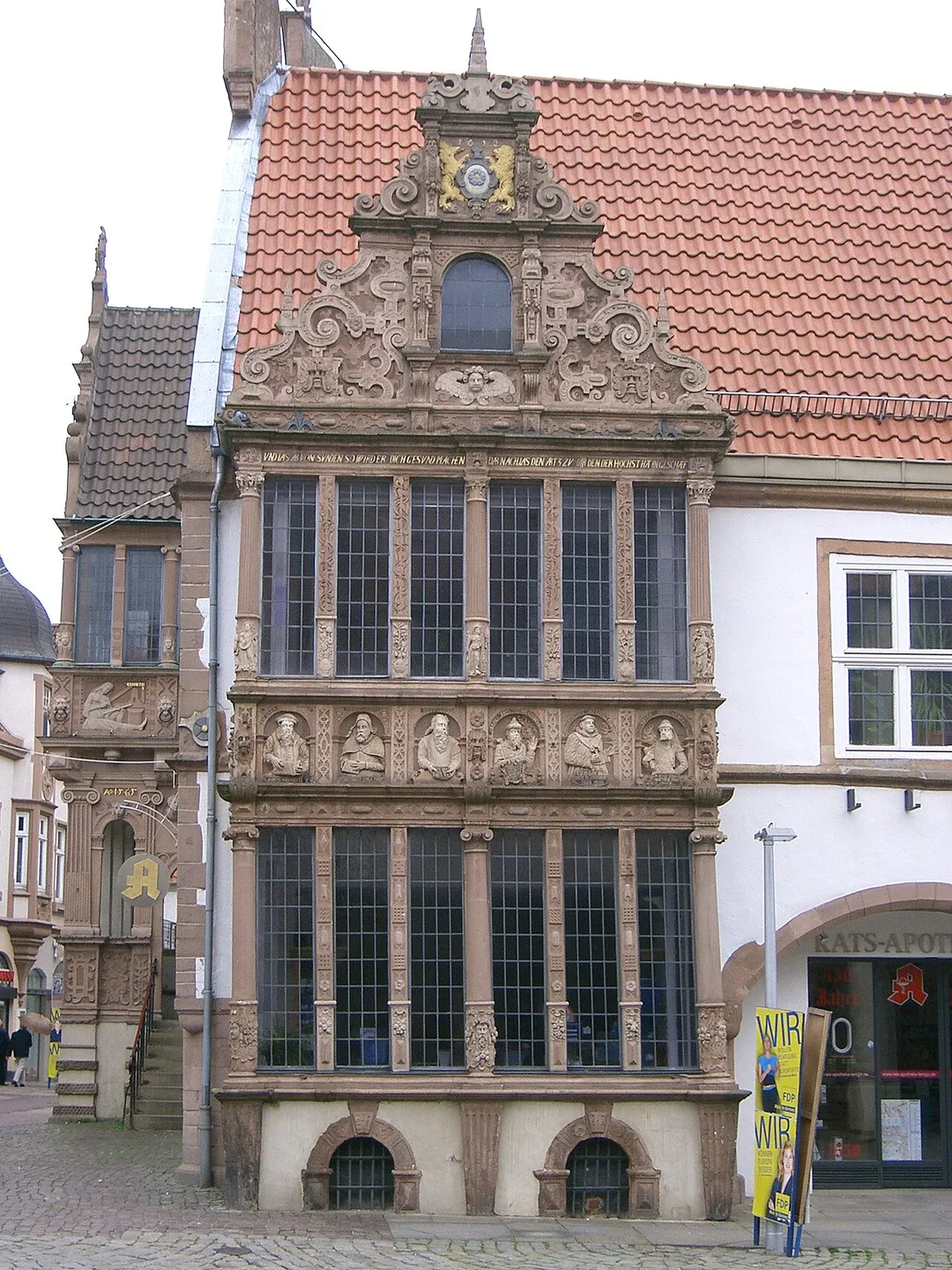 Rathaus in Lemgo: Utlucht des Apothekerbaus, ab 1611.