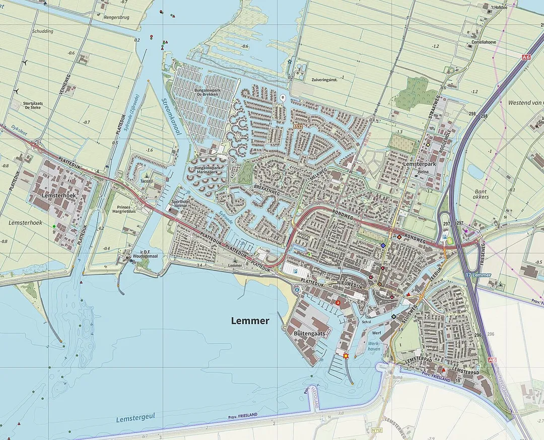 Kaart van Lemmer