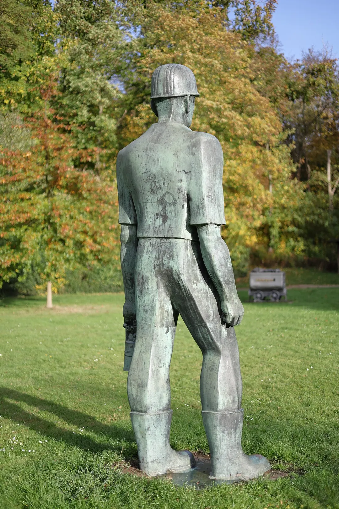 A statue of a miner in Lengede, Germany