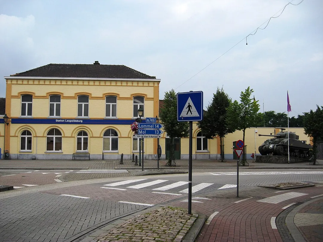 Train station of Leopoldsburg (1878), Limburg, Belgium