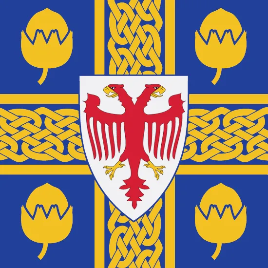 flag leskovac with updated colours and eagle