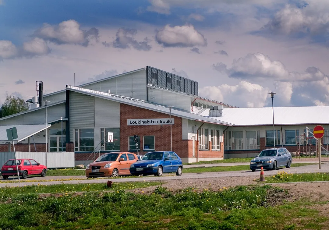 Elementary school in Loukinainen, Lieto, Finland. May 2014.