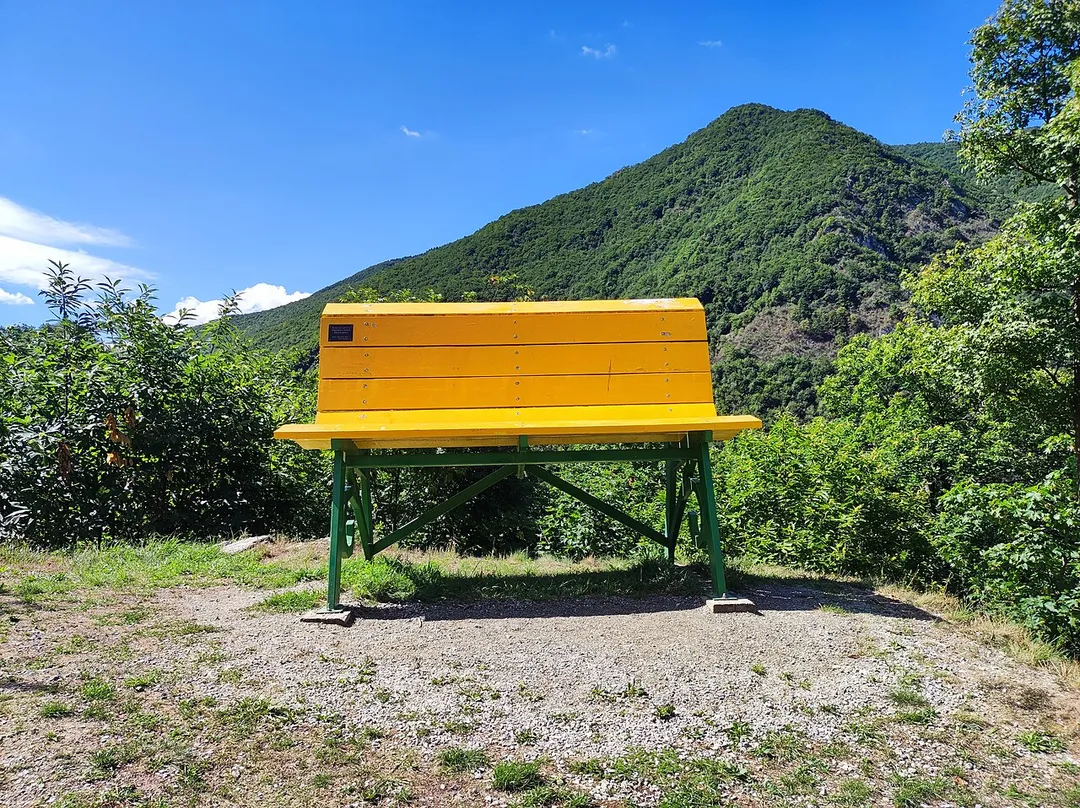 Big bench in Limone Piemonte, Italy