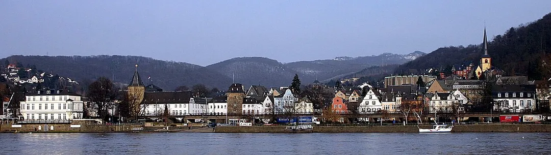 Linz am Rhein, vom gegenüberliegenden Rheinufer