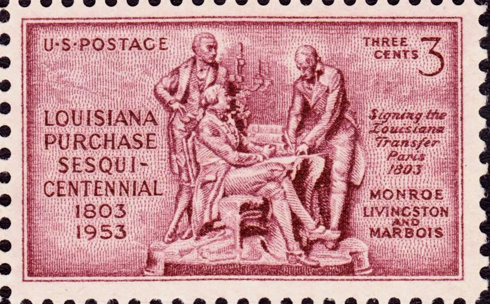 Postage stamp, 1953 Issue, Louisiana Purchase