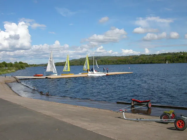 Castle Semple Loch, Lochwinnoch. View from Lochwinnoch watersports centre over loch.