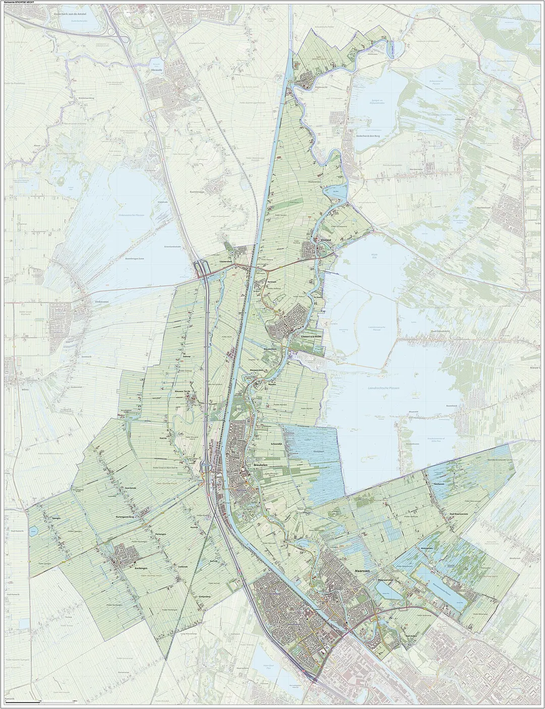 Topografische gemeentekaart. Resolutie: 400 pixels/km.
Kaartbeeld samengesteld uit de open geodata van de Top10NL en Top25namen (Kadaster), Creative Commons-BY licentie. Gebouwvlakken uit open geodata BAG extract. Wegen uit de OpenStreetMap, OpenStreetMap community. Reliëfschaduw uit de Actuele Hoogtekaart AHN2.

Samenstelling en kleurenschema: Jan-Willem van Aalst, met QGIS. Zie ook de Legenda.