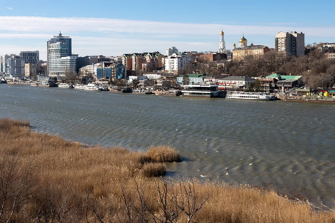 Don River in Rostov-on-Don. City of Rostov-on-Don, Russia.