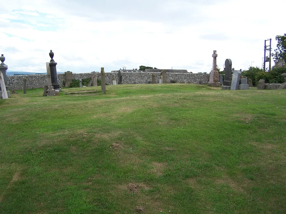 Raised area where the old Kinneddar Parish Church was.