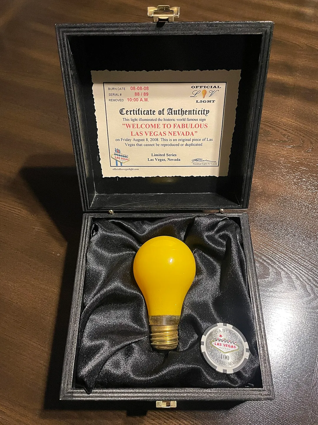 Official Las Vegas light bulb #88 from 08/08/08
