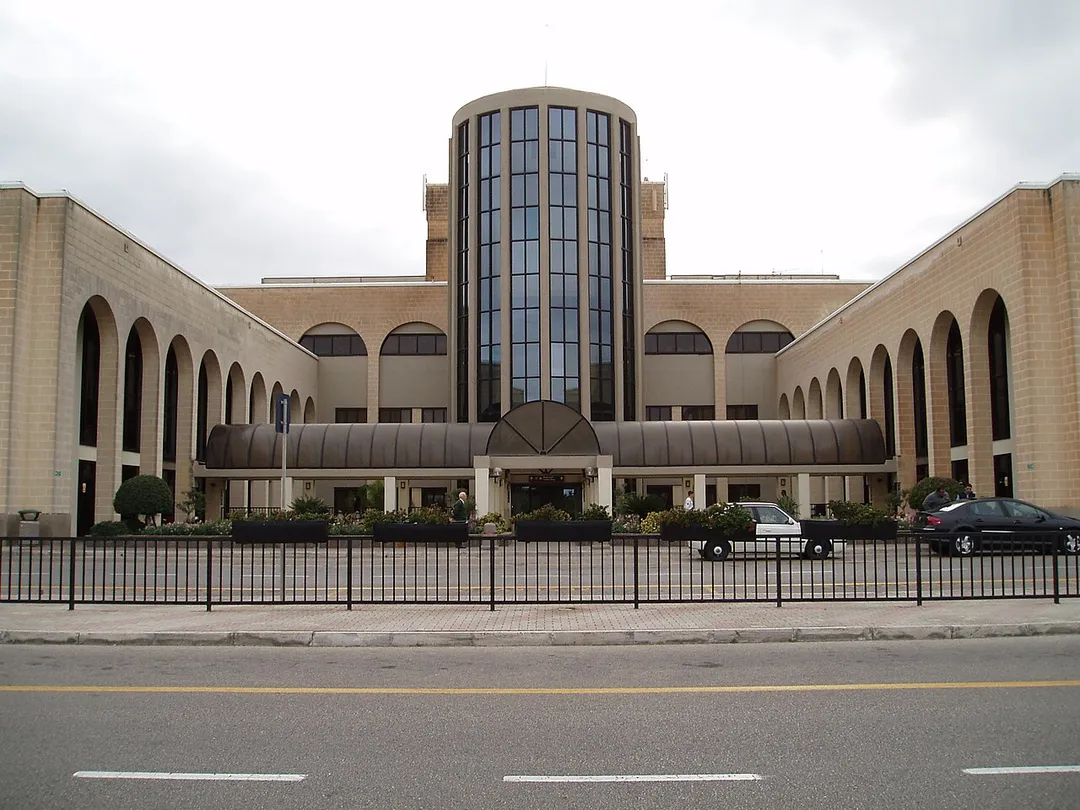 Entrance to the Malta International Airport.