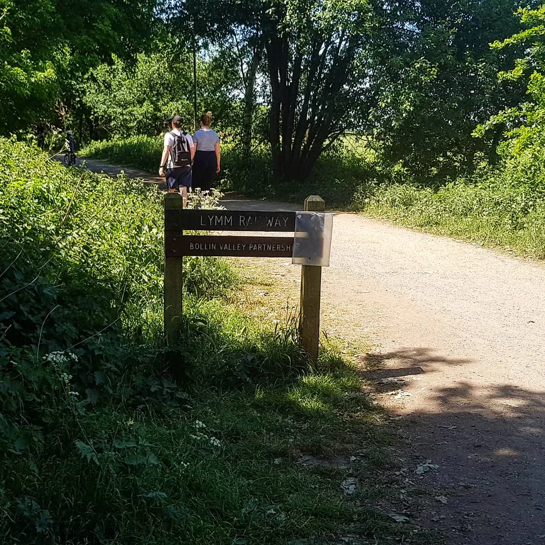 Lymm Railway Trail on the old Warrington to Altrincham route. It's now a cycle path.