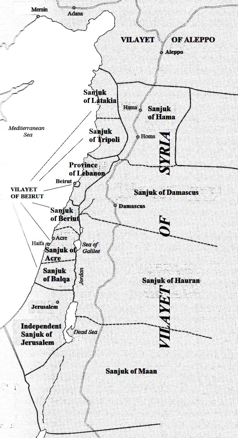 The Levant in the Ottoman Empire before World War I