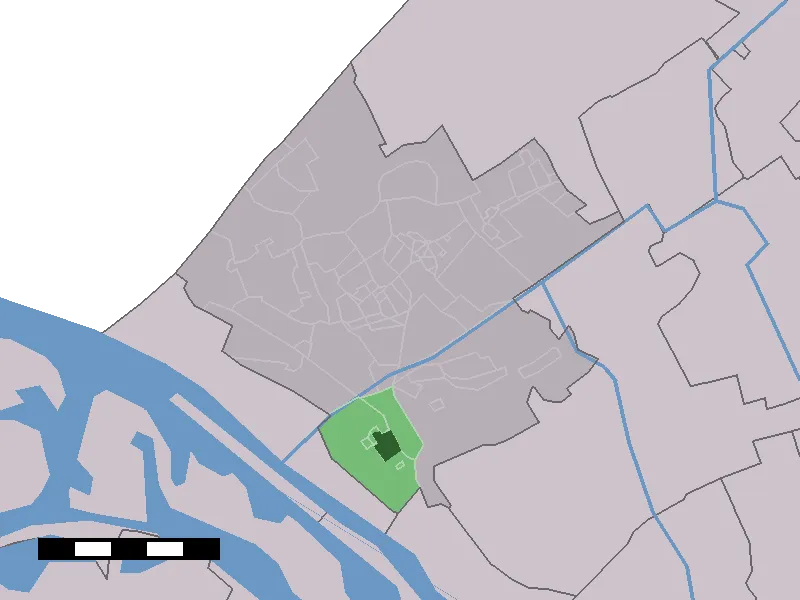 Map of Maasdijk, municipality of Westland, the Netherlands