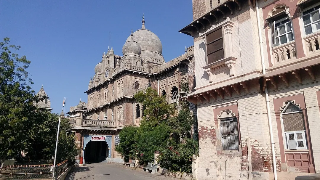 Rajmahal, Gaekwad era palace in Mehsana, Gujarat, India. Now used as Court.
