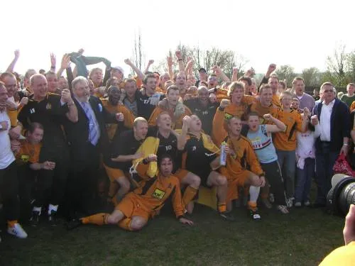 Maidstone United celebrate winning the Kent League title in 2006