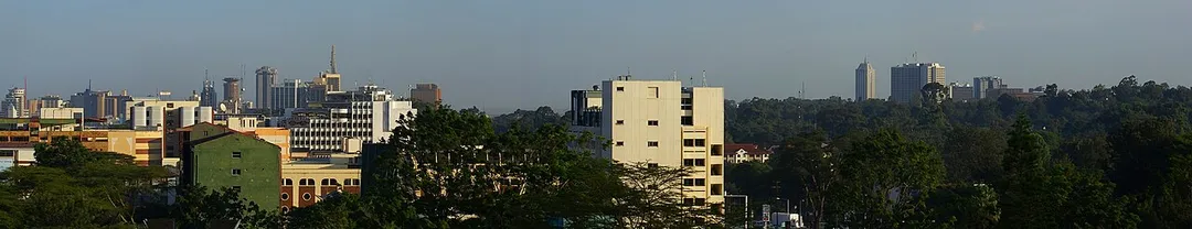 A panorama taken from the Westlands area of Nairobi.