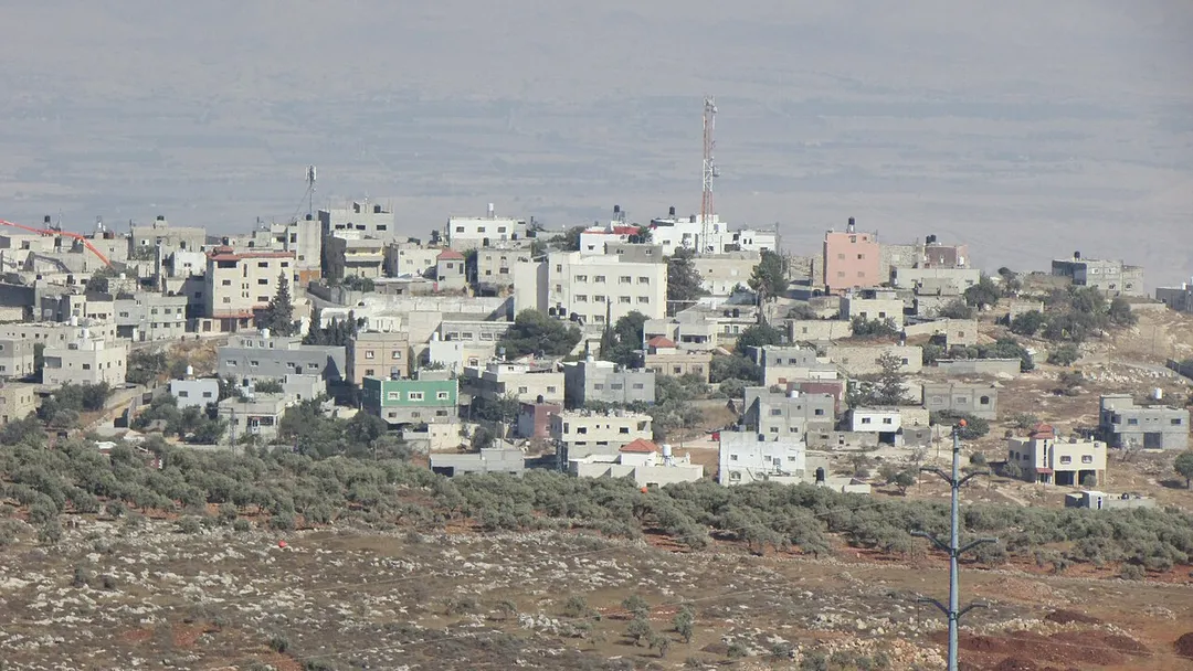 Majdal Bani Fadil from the west