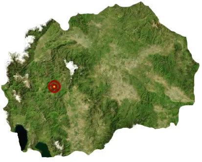 Location of Makedonski Brod town in the Republic of Macedonia