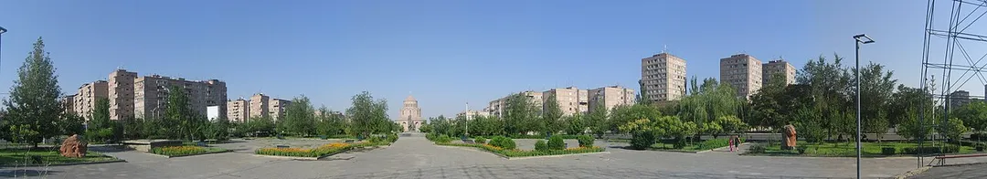 Panorama of the Malatia-Sebastia district of Yerevan, Armenia. Panorama created with Hugin software.