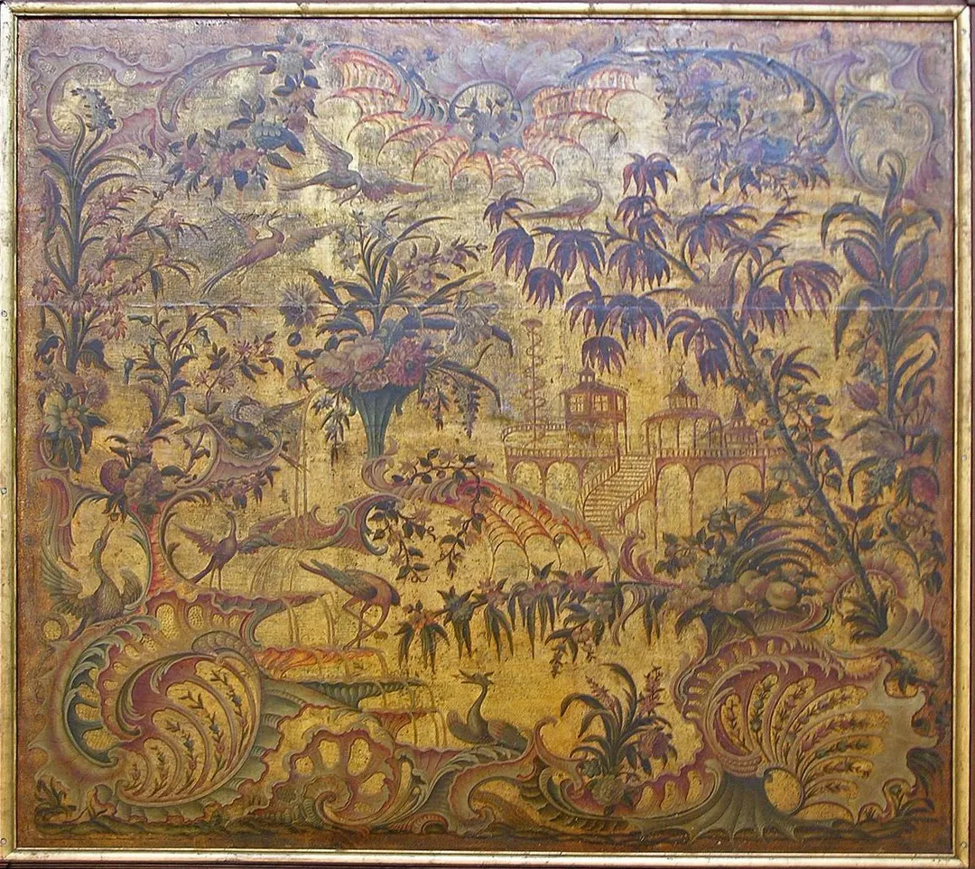 Goldleather, produced manufacture Cornelis 't Kindt (ca 1765) in Abbaye Notre-Dame de Malonne (Belgium),
