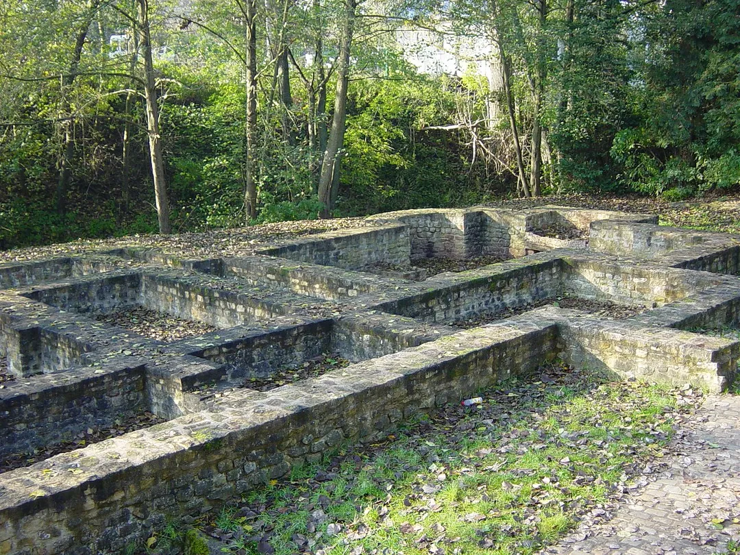 Ruins of Roman baths in Mamer, Luxembourg