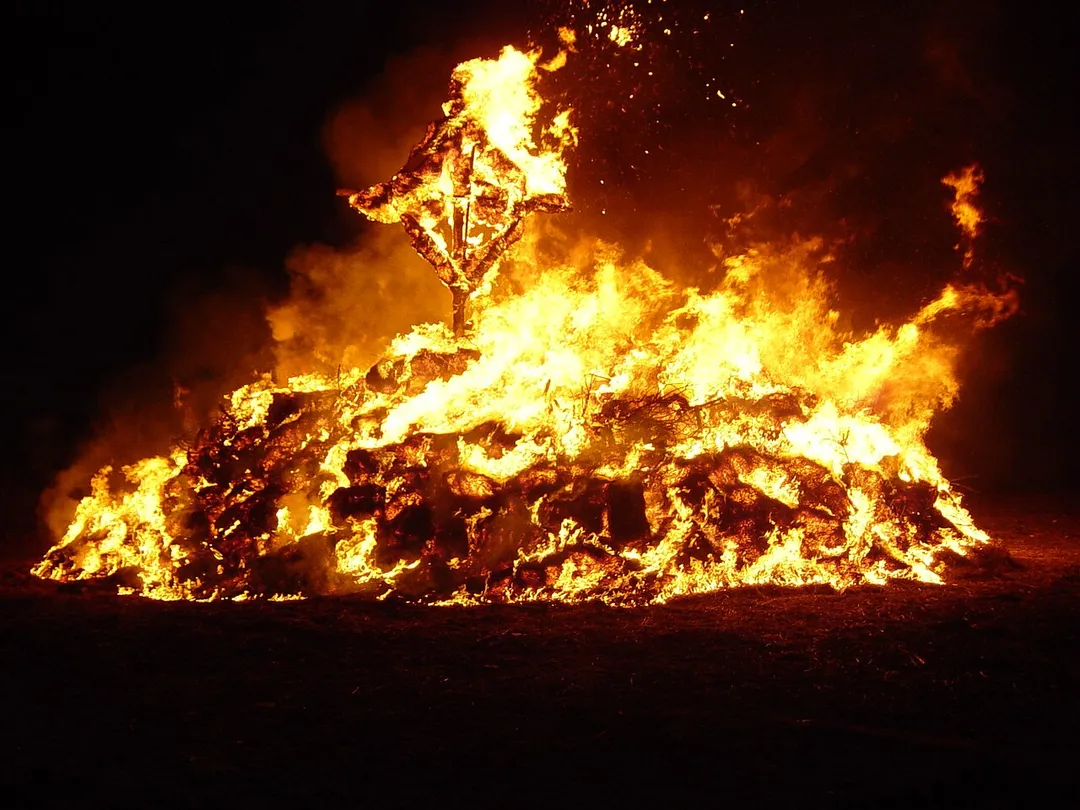 Mamer, Luxembourg - the Burgbrennen bonfire in mid-February
Author: Ipigott