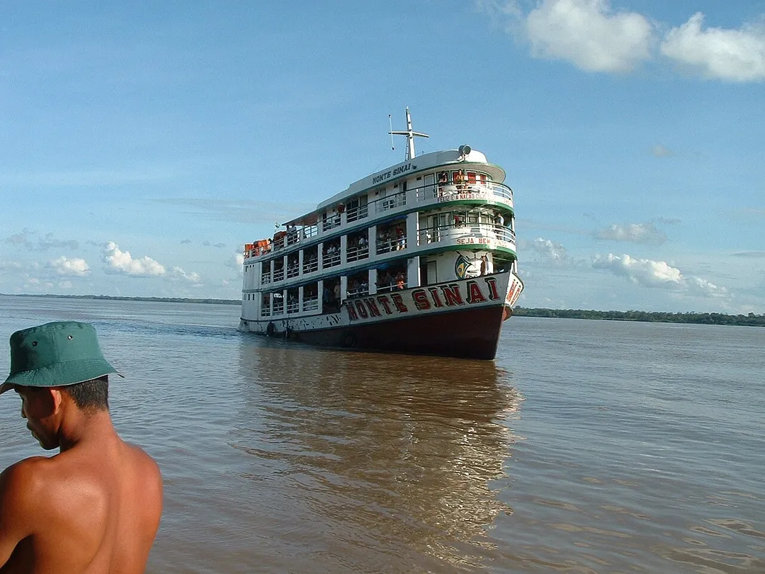 Regional ship on the amazon river