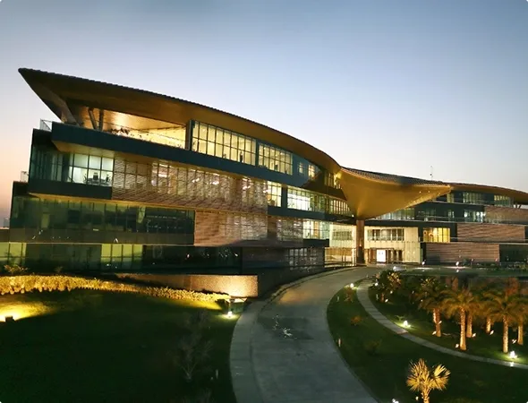 A view of the flobal headquarter building of Jaquar group