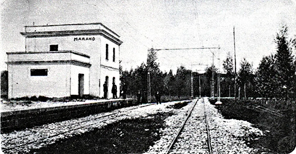 Stazione dell'Alifana di Marano di Napoli in funzione, anni 30.
