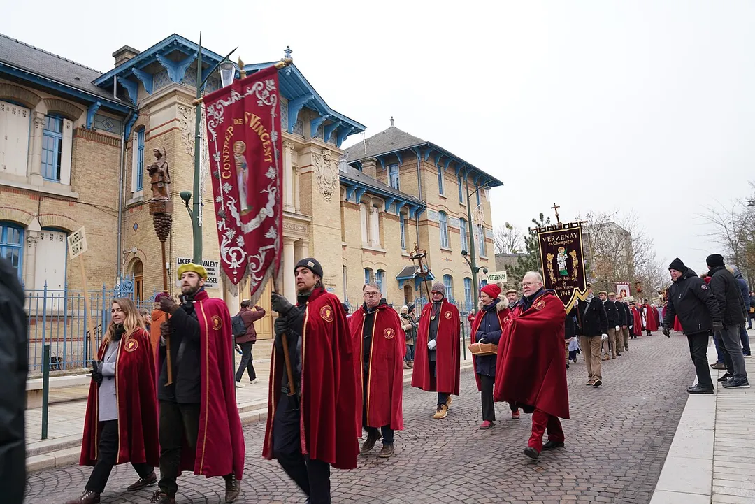 lors de la Fête de la st-Vincent 2024 en Champagne.