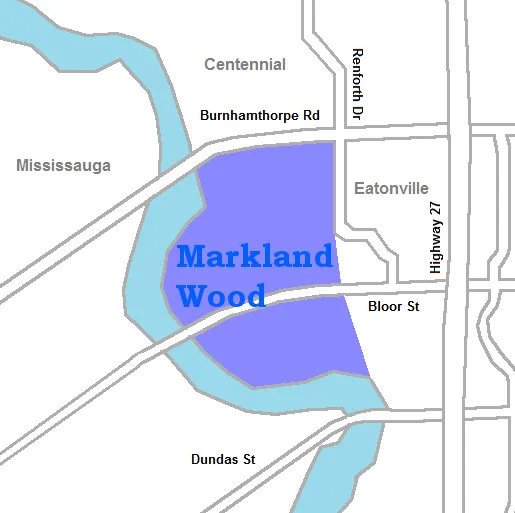map of w:Markland Wood