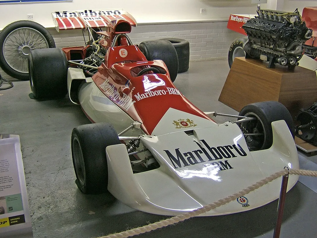 An ex-Beltiose BRM P180. In the Donington Collection museum, Leicestershire, UK.